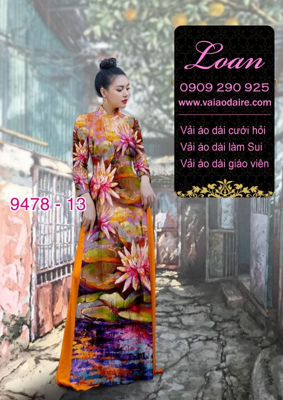 Vải áo dài hoa Sen