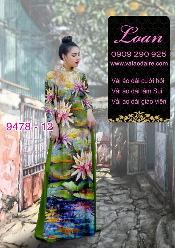 Vải áo dài hoa Sen