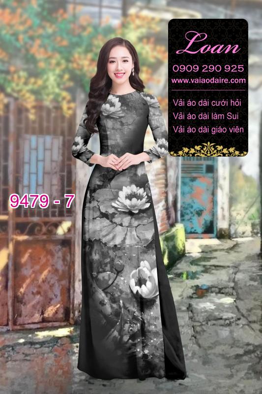 Vải áo dài hoa Sen