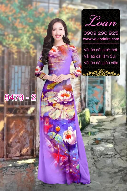 Vải áo dài hoa Sen