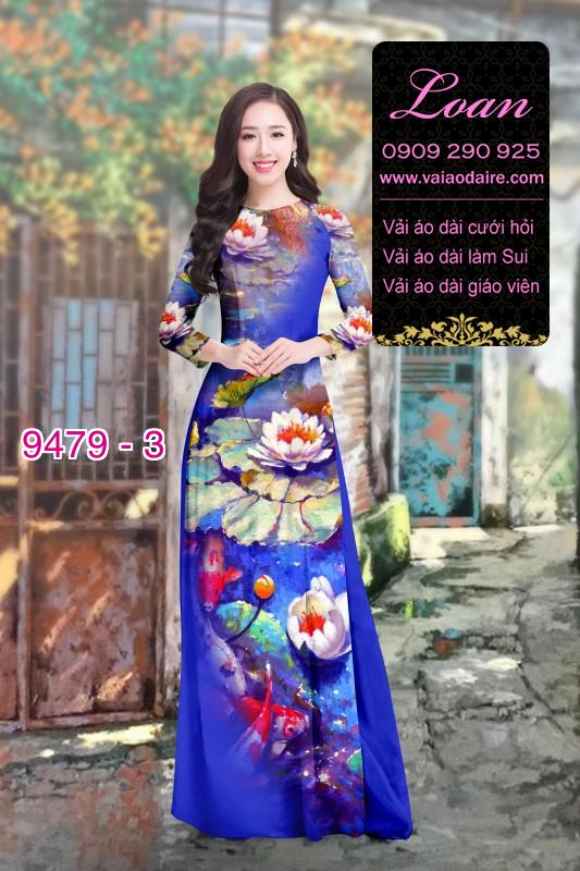 Vải áo dài hoa Sen