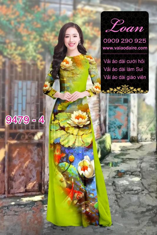 Vải áo dài hoa Sen