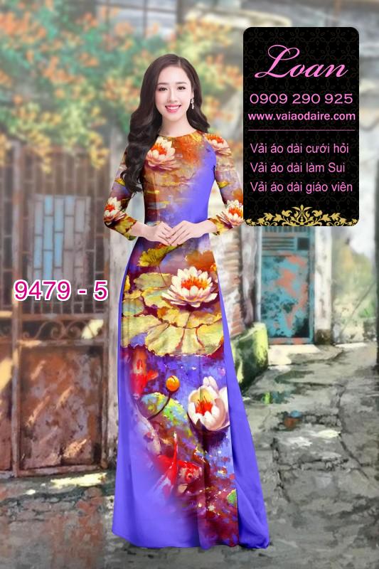 Vải áo dài hoa Sen