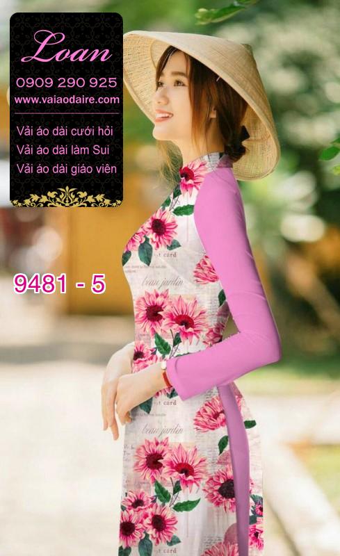Vải áo dài hoa toàn thân