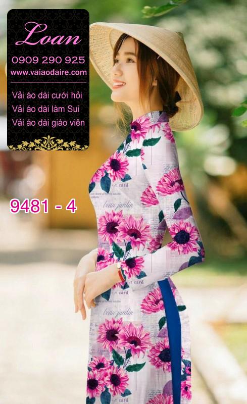 Vải áo dài hoa toàn thân