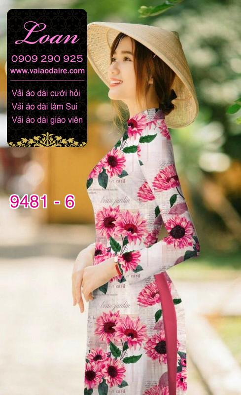 Vải áo dài hoa toàn thân