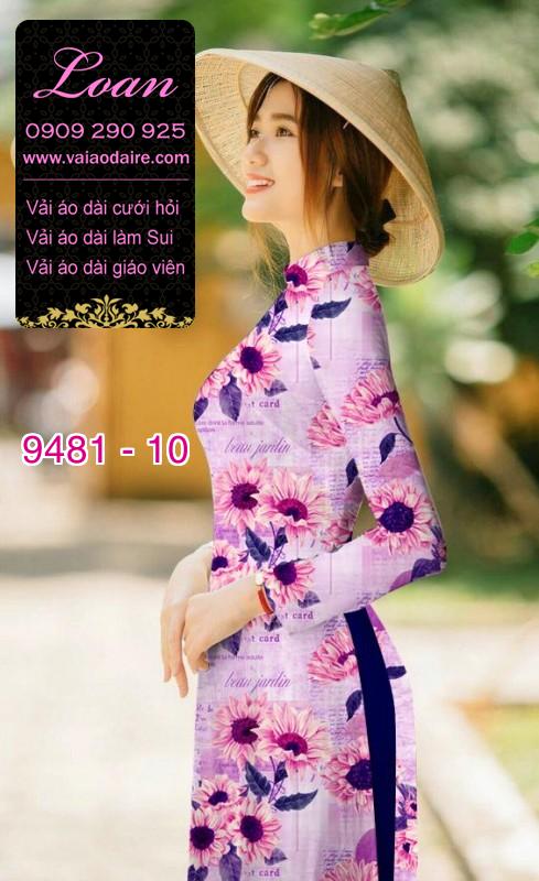Vải áo dài hoa toàn thân