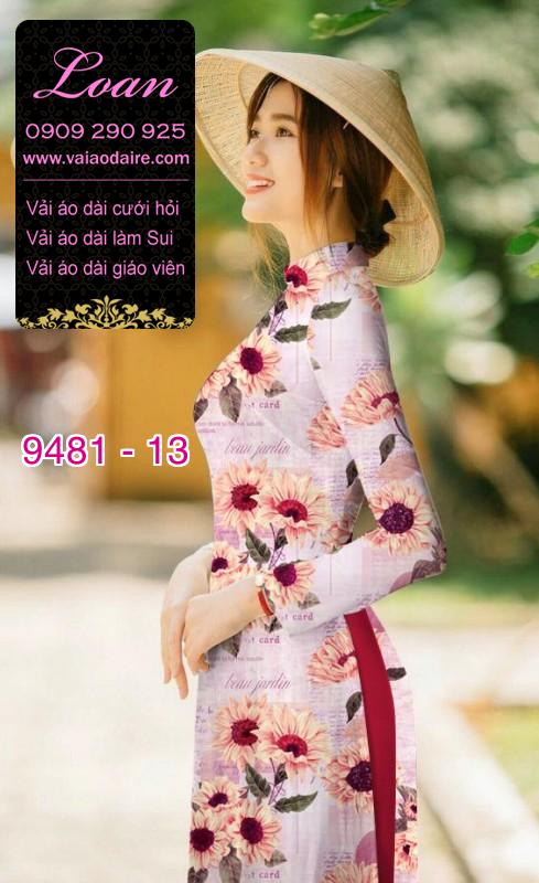Vải áo dài hoa toàn thân