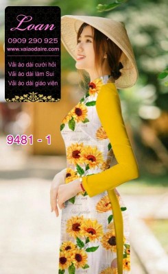 Vải áo dài hoa toàn thân-DT 9481