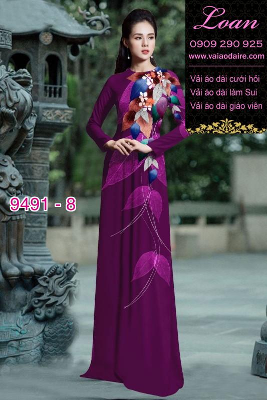 Vải áo dài hoa 3D