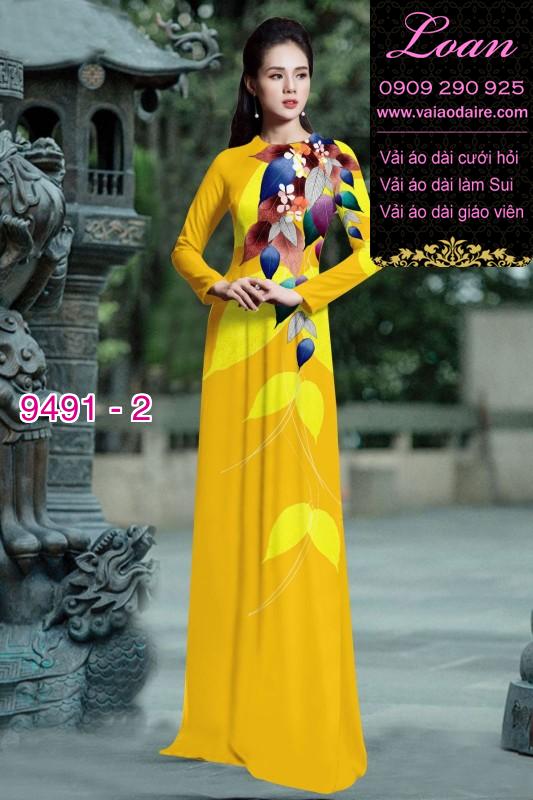 Vải áo dài hoa 3D