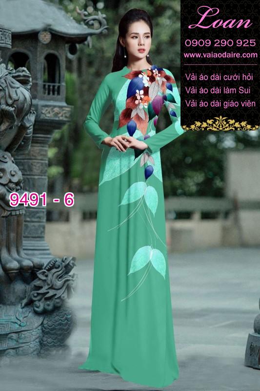 Vải áo dài hoa 3D