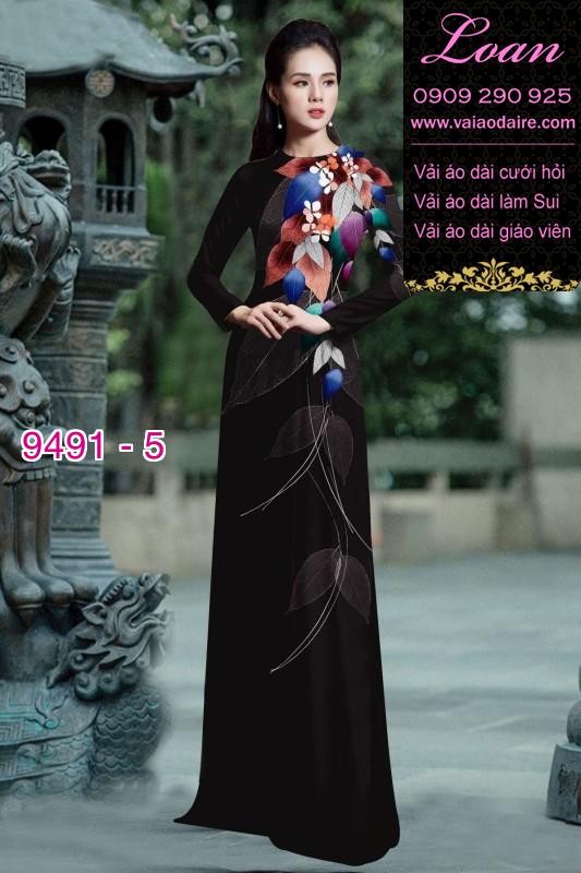 Vải áo dài hoa 3D