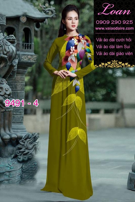 Vải áo dài hoa 3D