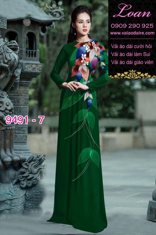 Vải áo dài hoa 3D