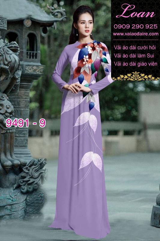Vải áo dài hoa 3D