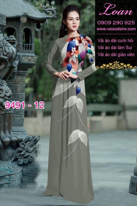 Vải áo dài hoa 3D