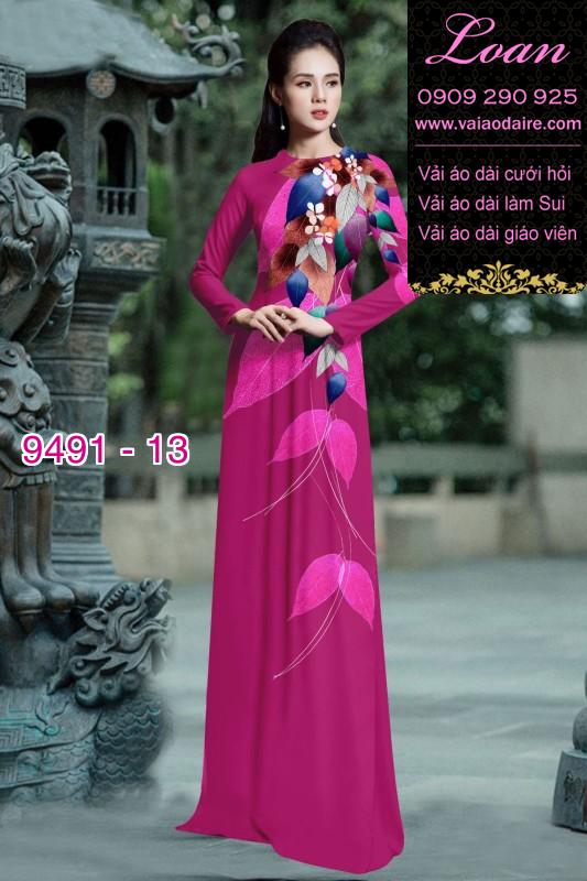 Vải áo dài hoa 3D