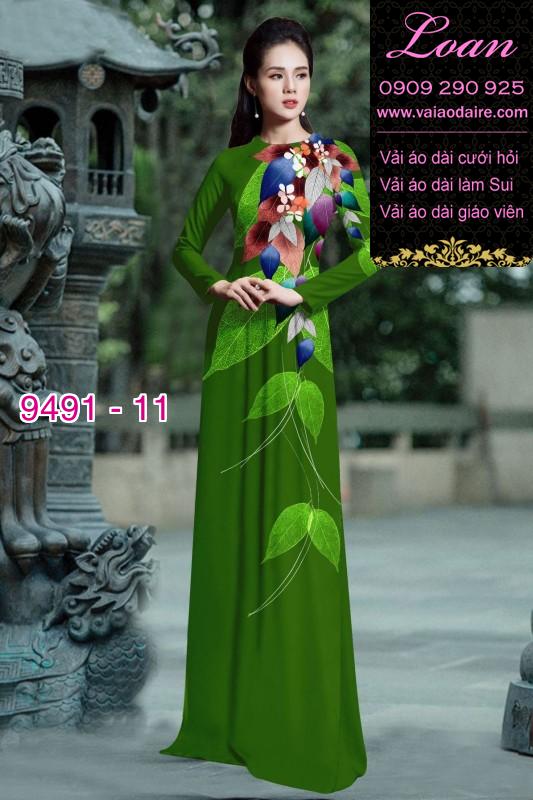 Vải áo dài hoa 3D