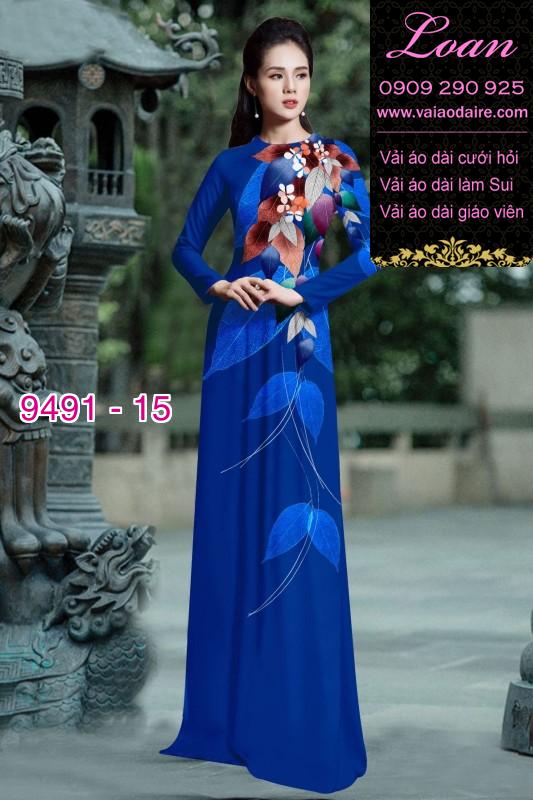 Vải áo dài hoa 3D