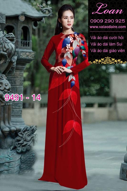 Vải áo dài hoa 3D