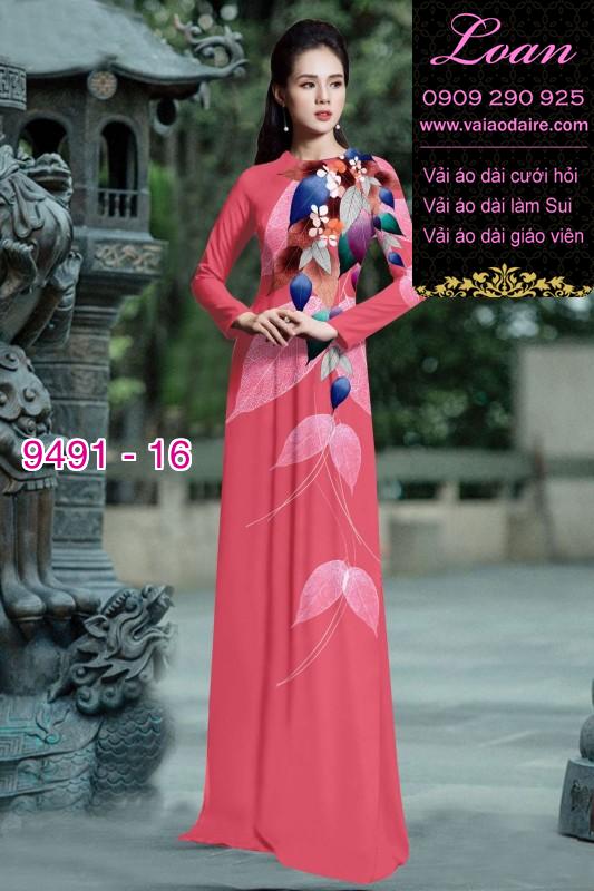 Vải áo dài hoa 3D