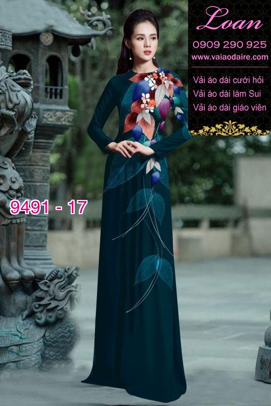 Vải áo dài hoa 3D