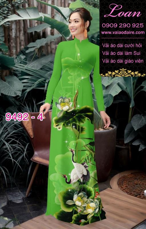 Vải áo dài hoa Sen Vải áo dài hoa Sen