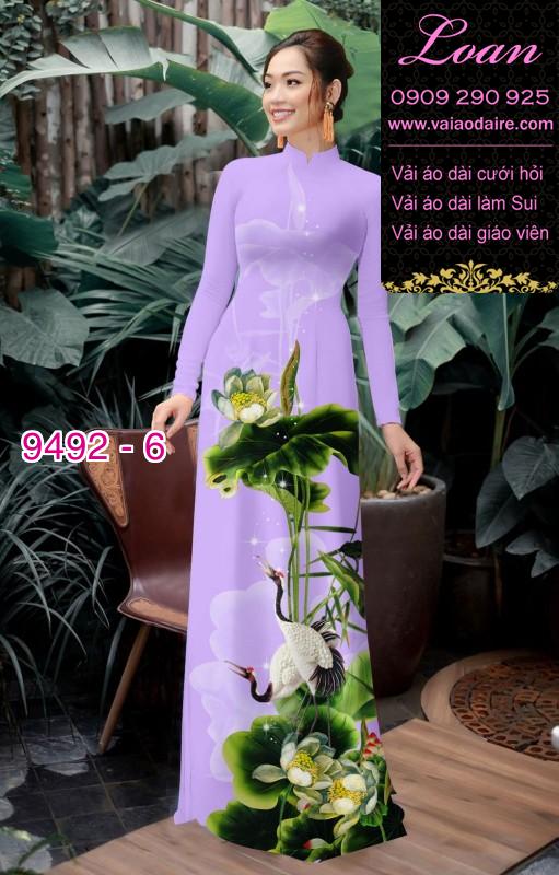 Vải áo dài hoa Sen Vải áo dài hoa Sen