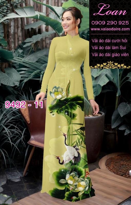 Vải áo dài hoa Sen Vải áo dài hoa Sen
