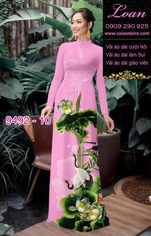 Vải áo dài hoa Sen Vải áo dài hoa Sen