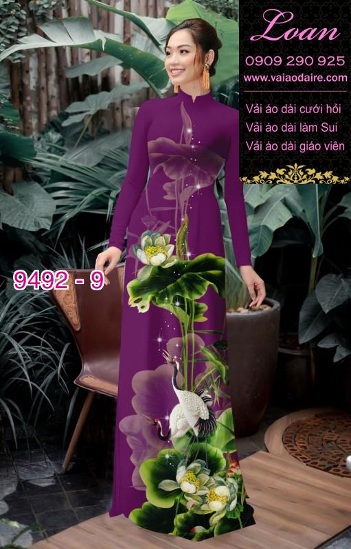 Vải áo dài hoa Sen Vải áo dài hoa Sen
