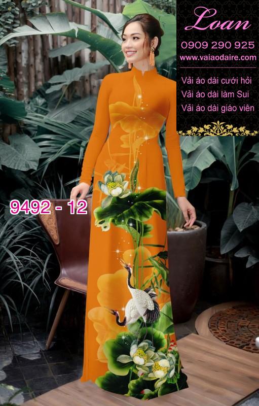 Vải áo dài hoa Sen Vải áo dài hoa Sen