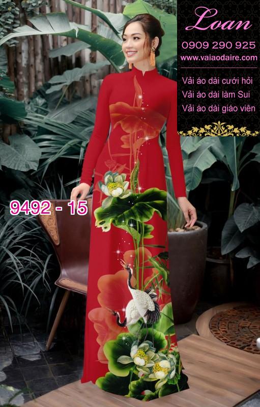 Vải áo dài hoa Sen Vải áo dài hoa Sen
