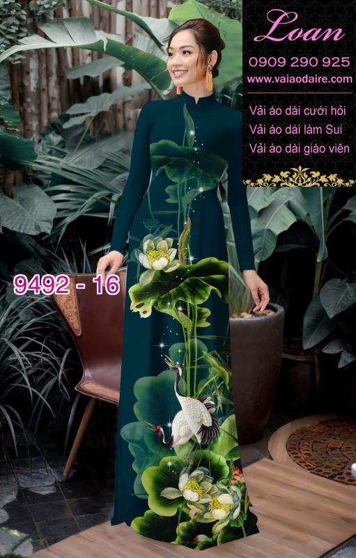 Vải áo dài hoa Sen Vải áo dài hoa Sen