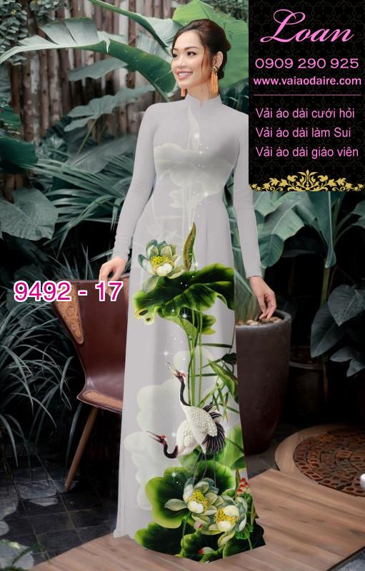 Vải áo dài hoa Sen Vải áo dài hoa Sen