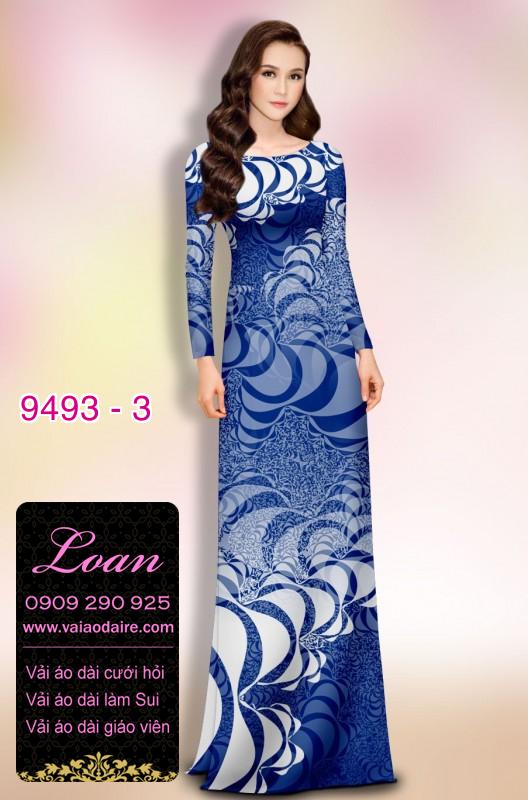 Vải áo dài hoa 3D