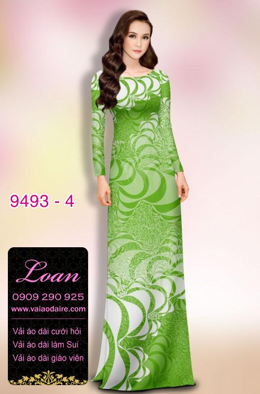 Vải áo dài hoa 3D