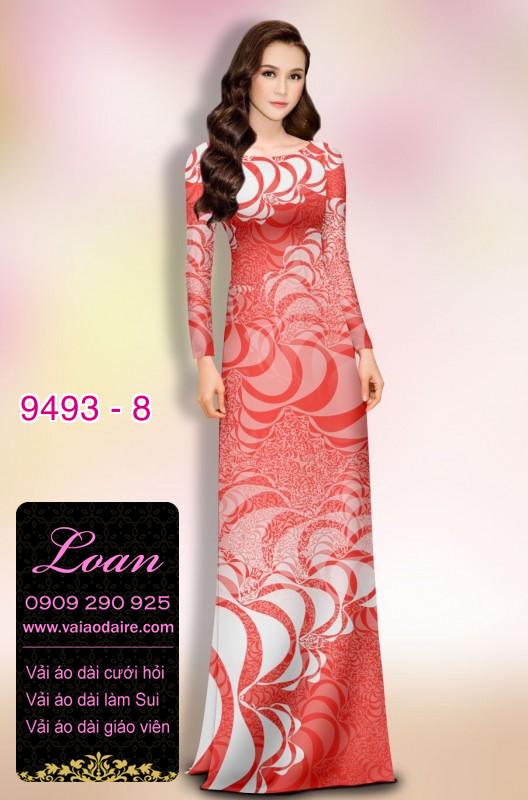 Vải áo dài hoa 3D