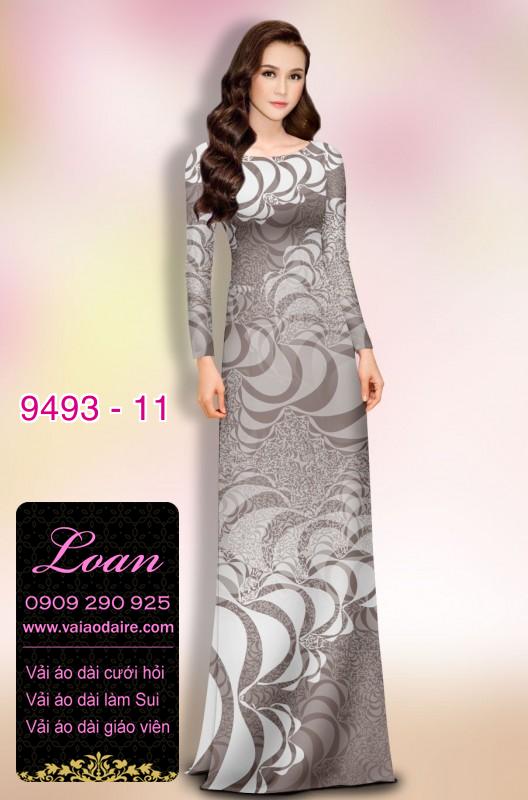 Vải áo dài hoa 3D