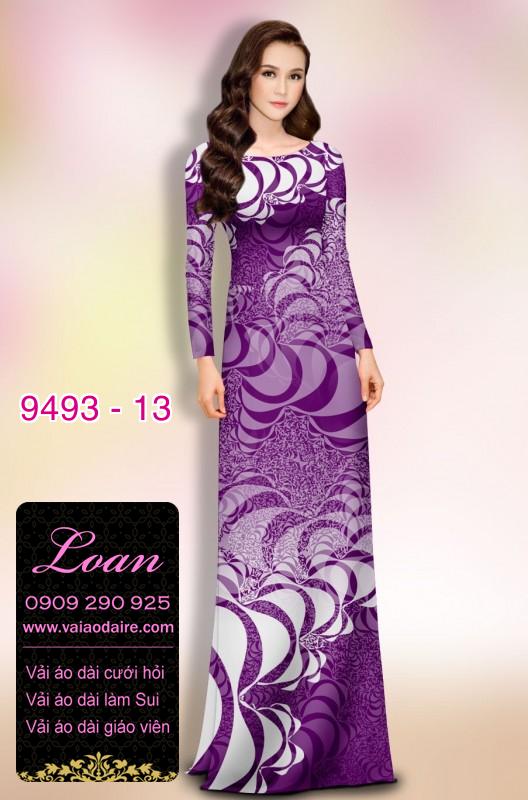 Vải áo dài hoa 3D