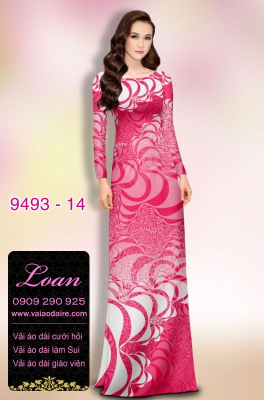 Vải áo dài hoa 3D