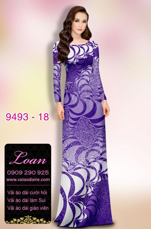 Vải áo dài hoa 3D