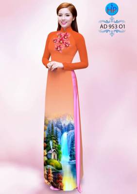 Vải áo dài phong cảnh 3D-DT 950