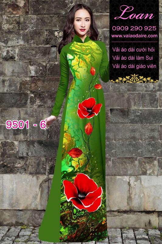 Vải áo dài hoa 3D