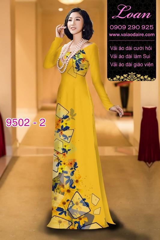 Vải áo dài hoa 3D Vải áo dài hoa 3D