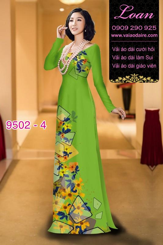 Vải áo dài hoa 3D Vải áo dài hoa 3D