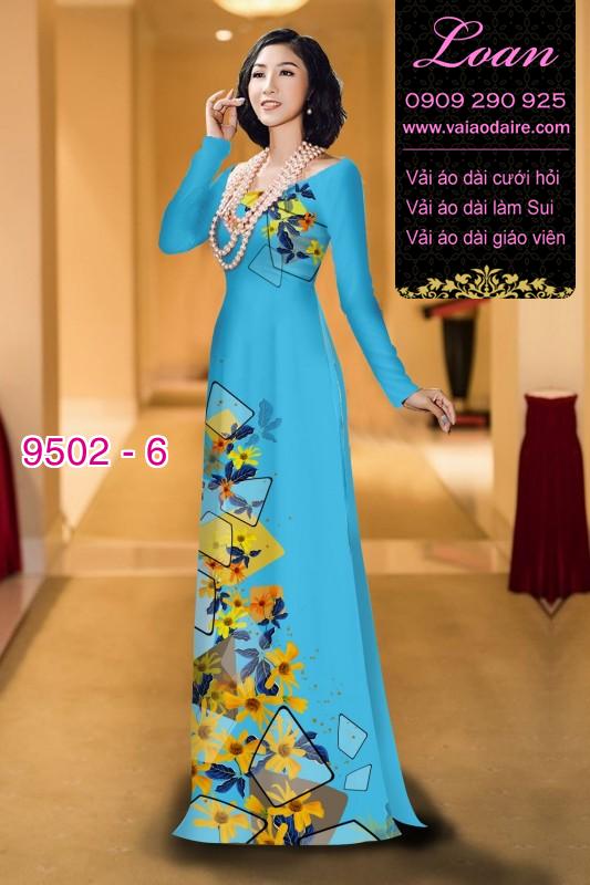 Vải áo dài hoa 3D Vải áo dài hoa 3D