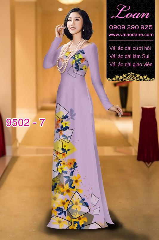 Vải áo dài hoa 3D Vải áo dài hoa 3D