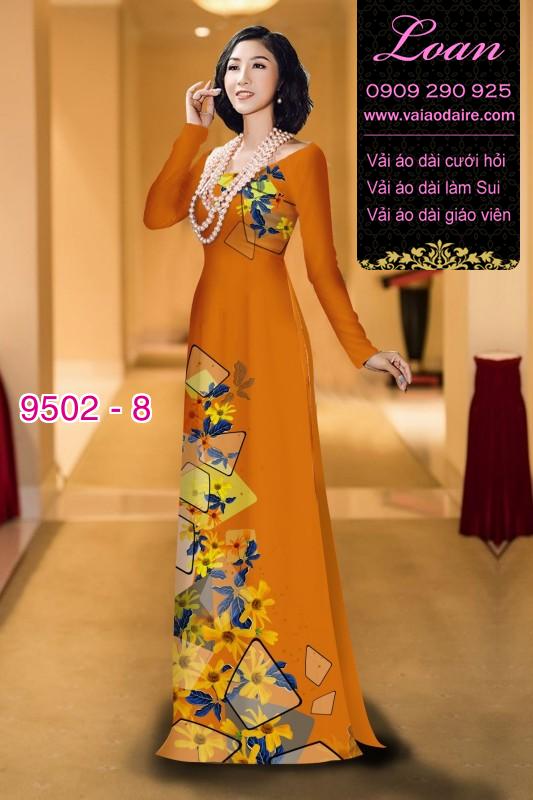 Vải áo dài hoa 3D Vải áo dài hoa 3D